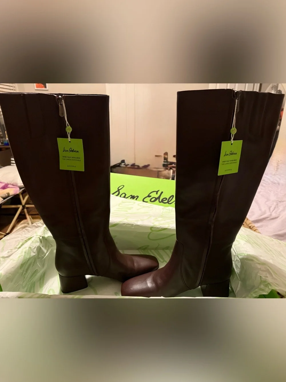 Sam Edelman Porter Knee-High Boots Brown – Brand New– Size 8.5M